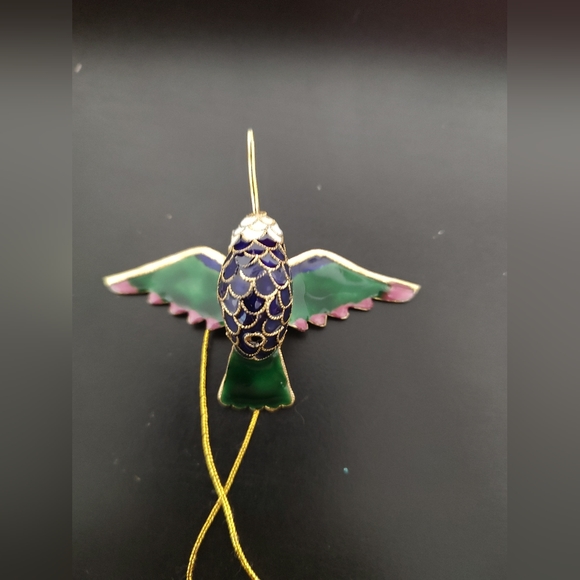 Vintage Dillard's Collectible Cloisonne Ornament Bird Set - Picture 6 of 13